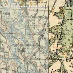 Великий Лес на старой карте РККА