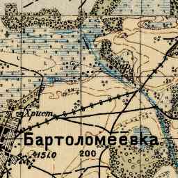 Бартоломеевка на старой карте РККА