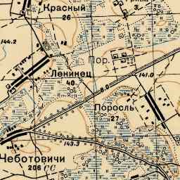 Краснобудский на старой карте РККА