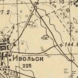 Лозки на старой карте РККА