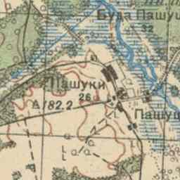 Хомутины на старой карте РККА