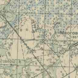 Мироненки на старой карте РККА