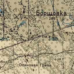 Александровка на старой карте РККА