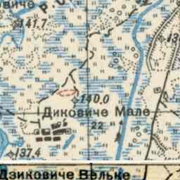 Малые Дворцы на старой карте РККА