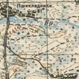 Невель на старой карте РККА