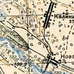 Калининский на старой карте РККА